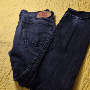 Levis 501s Black 5 Button 5 Pocket 100%Cotton.Made In Egypt.(#2010)